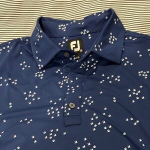 Men's Blue FootJoy Medium Polo Shirt